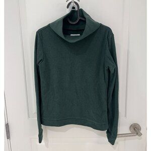 Dudley Stephens Cowl Neck Terry Fleece Top Green Size XS